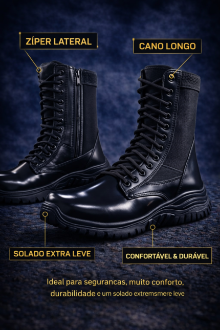 Coturno Preto Extra leve